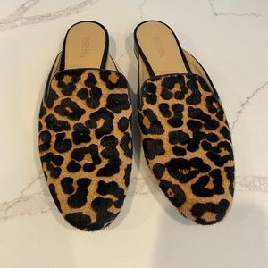 Michael kors calf hair leopard print flat shoes size 8